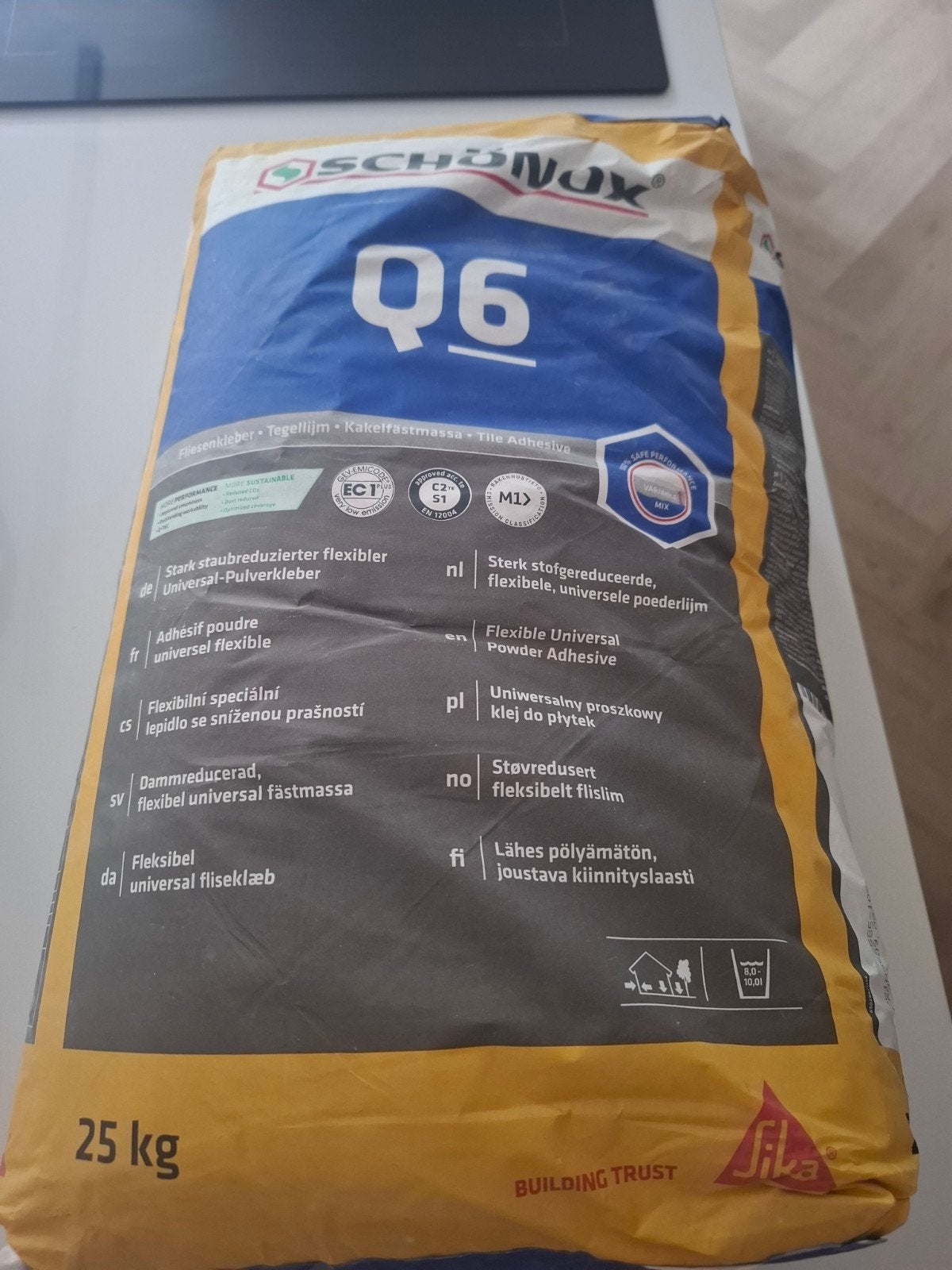 Schönox Q6 Tegellijm - 25 kg, stofgereduceerd, Ophalen, Nieuw, Overige materialen, Overige typen