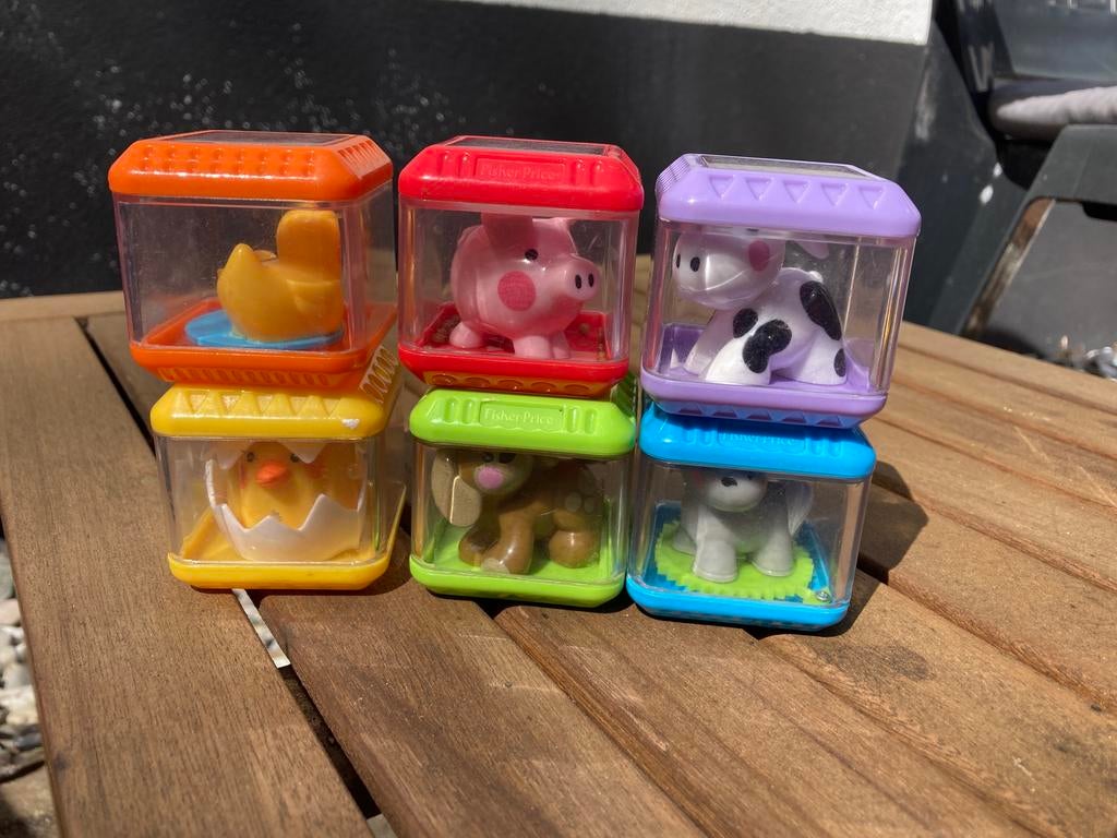 Fisher price peek a blocks, Ophalen of Verzenden, Gebruikt, Jongen of Meisje