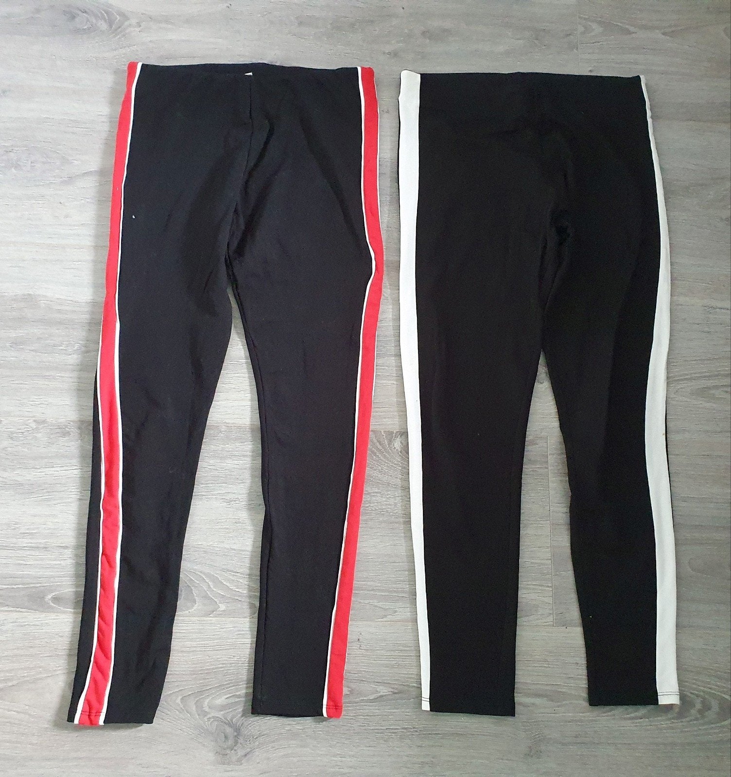 H&M Divided Leggings met streep - Maat M, Legging, Zwart, H&M Divided, Maat 40/42 (M)