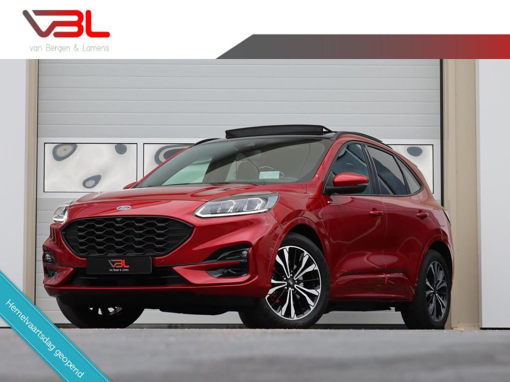 Ford Kuga 2.5 PHEV ST-Line X | Full Options | Panoramadak, Gebruikt, Zwart, 4 cilinders, Leder en Stof