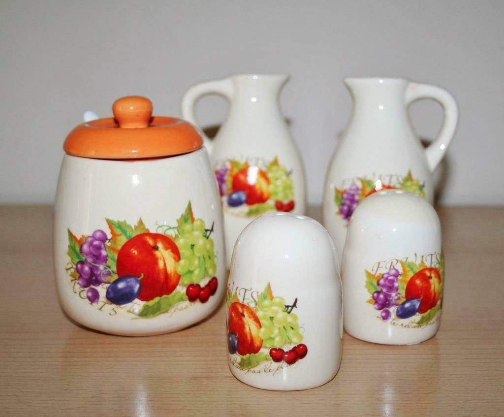 Antiek Ramsel Hamburg porselein set 1970 jaar 5 stuks, Antiek en Kunst, Verzenden