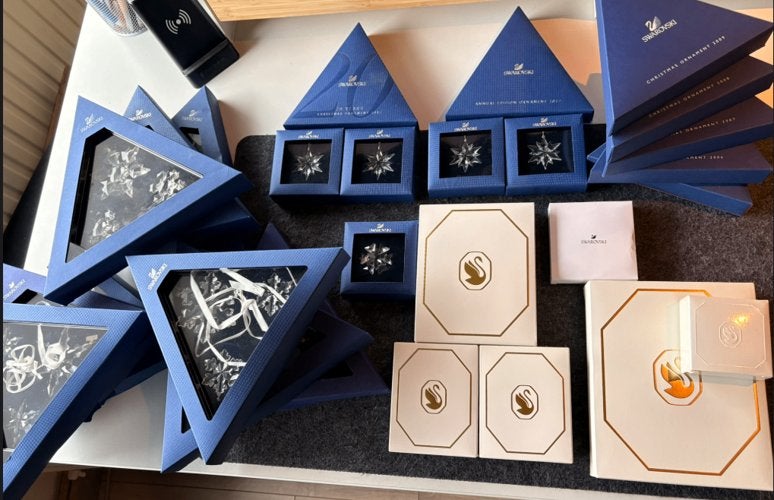 Swarovski Kerststerren verzameling - 18 jaargangen, Ophalen, Zo goed als nieuw, Figuurtje