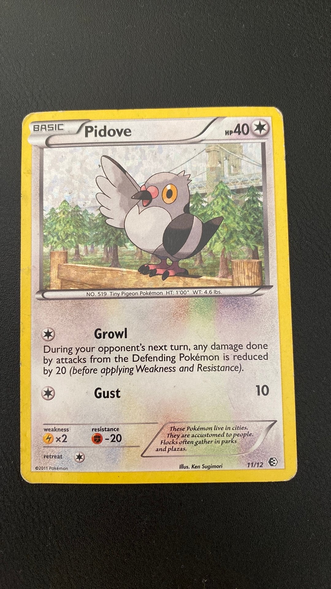 Pokemon pidove holo 11/12 mcdonalds 2011, Hobby en Vrije tijd, Ophalen of Verzenden, Gebruikt, Losse kaart