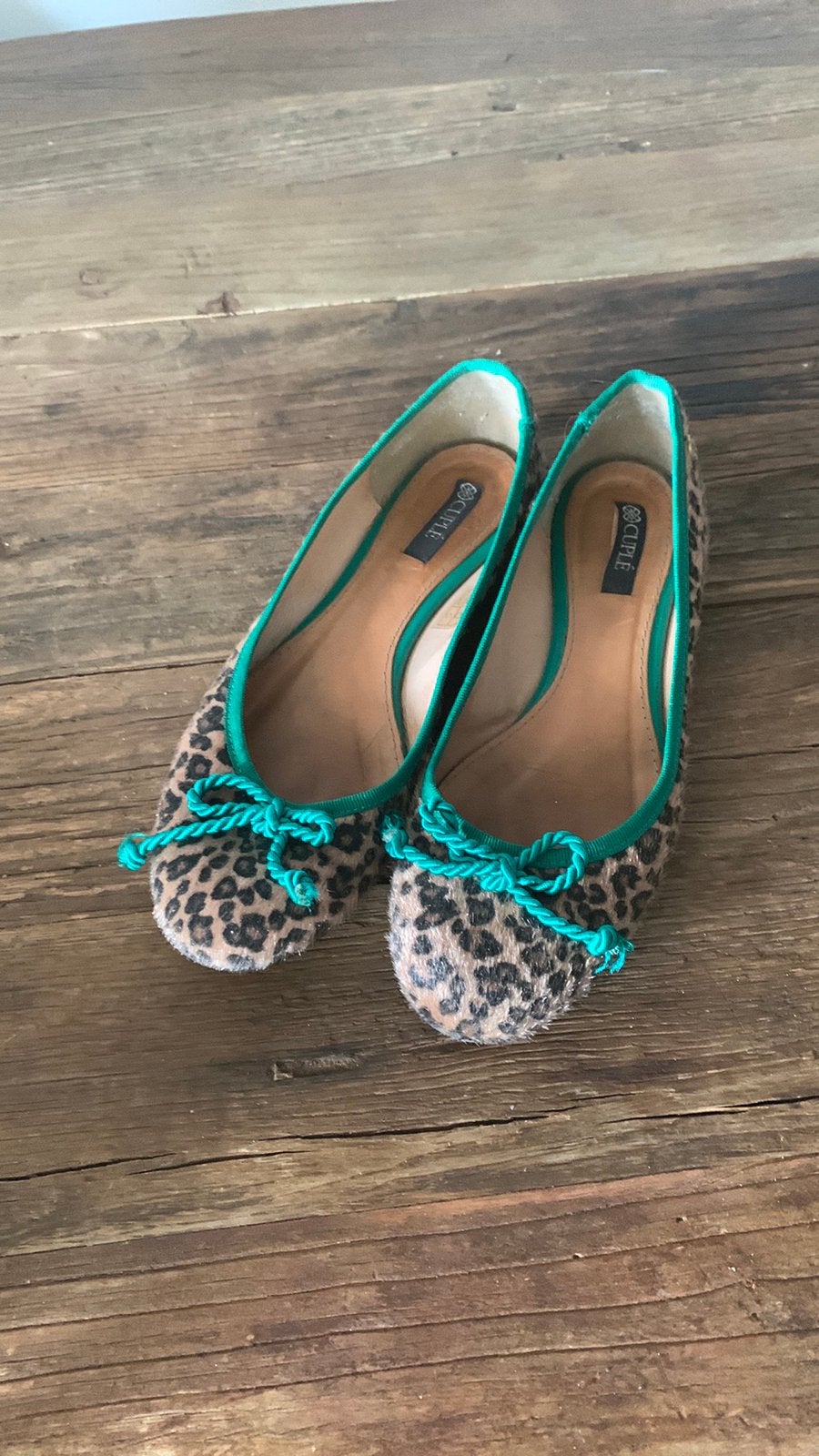 Leopard print dames ballerina schoenen maat 39, Ophalen, Gedragen, Bruin