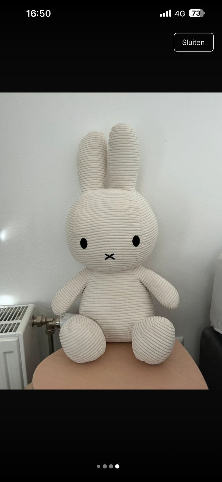Nijntje corduroy wit 50cm, Ophalen, Wit, Konijn, Middelgroot (20 tot 80 cm)