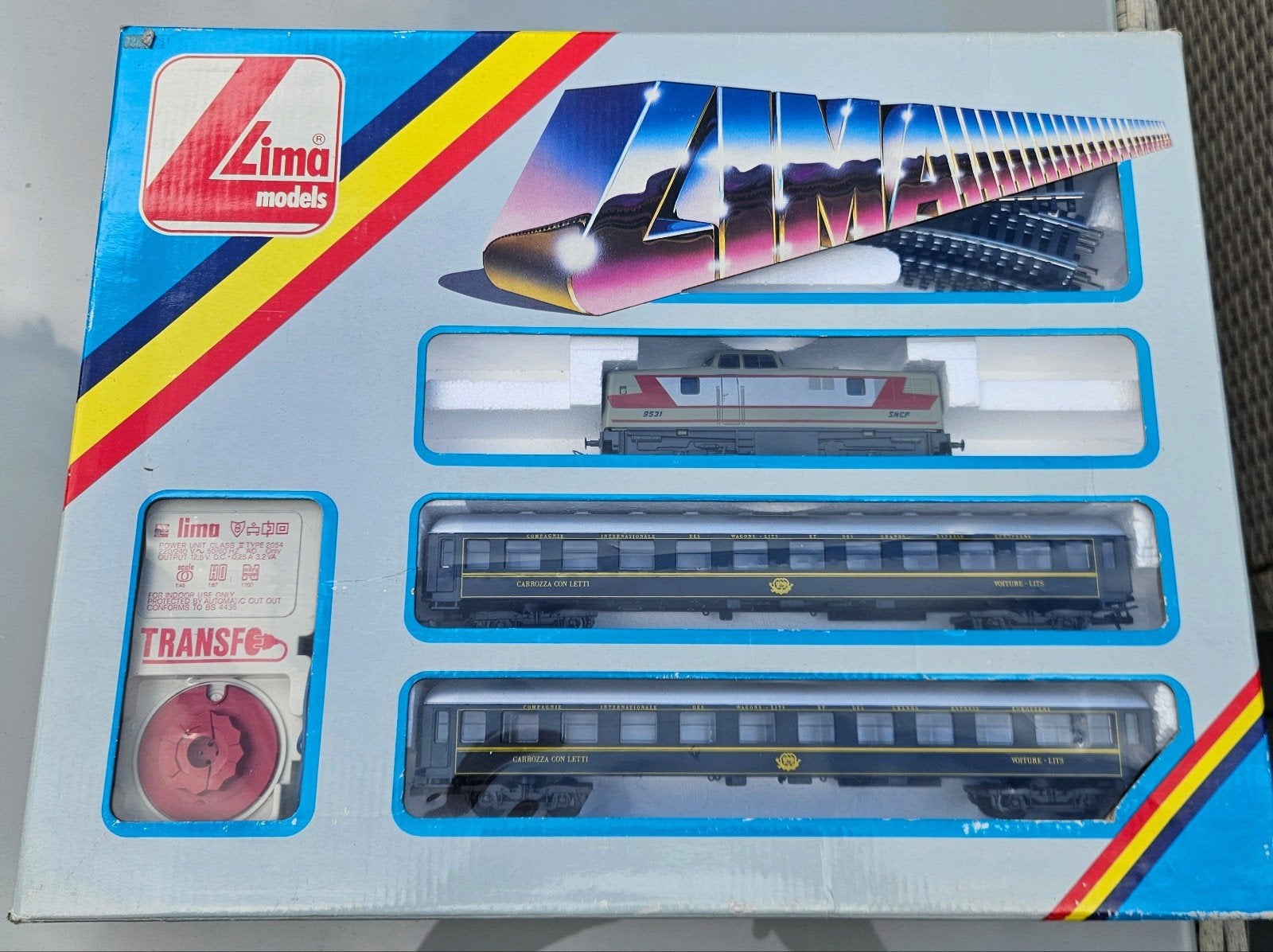 Lima Treinset SNCF 9931 met 2 wagons en rails, Ophalen of Verzenden, Gebruikt, Treinset, Lima