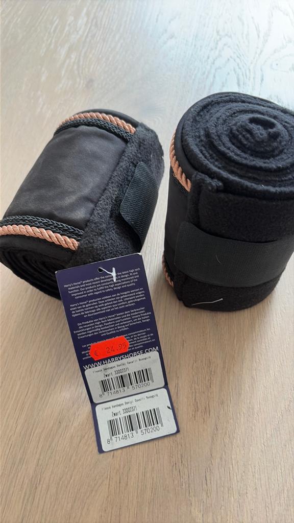 Zwarte bandages denici cavalli rose gold collectie, Dieren en Toebehoren, Paarden en Pony's | Beschermers, Ophalen of Verzenden