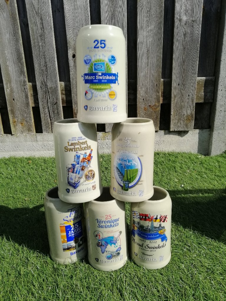 Bavaria pullen 6 stuks, Verzamelen, Biermerken, Ophalen, Zo goed als nieuw, Bavaria