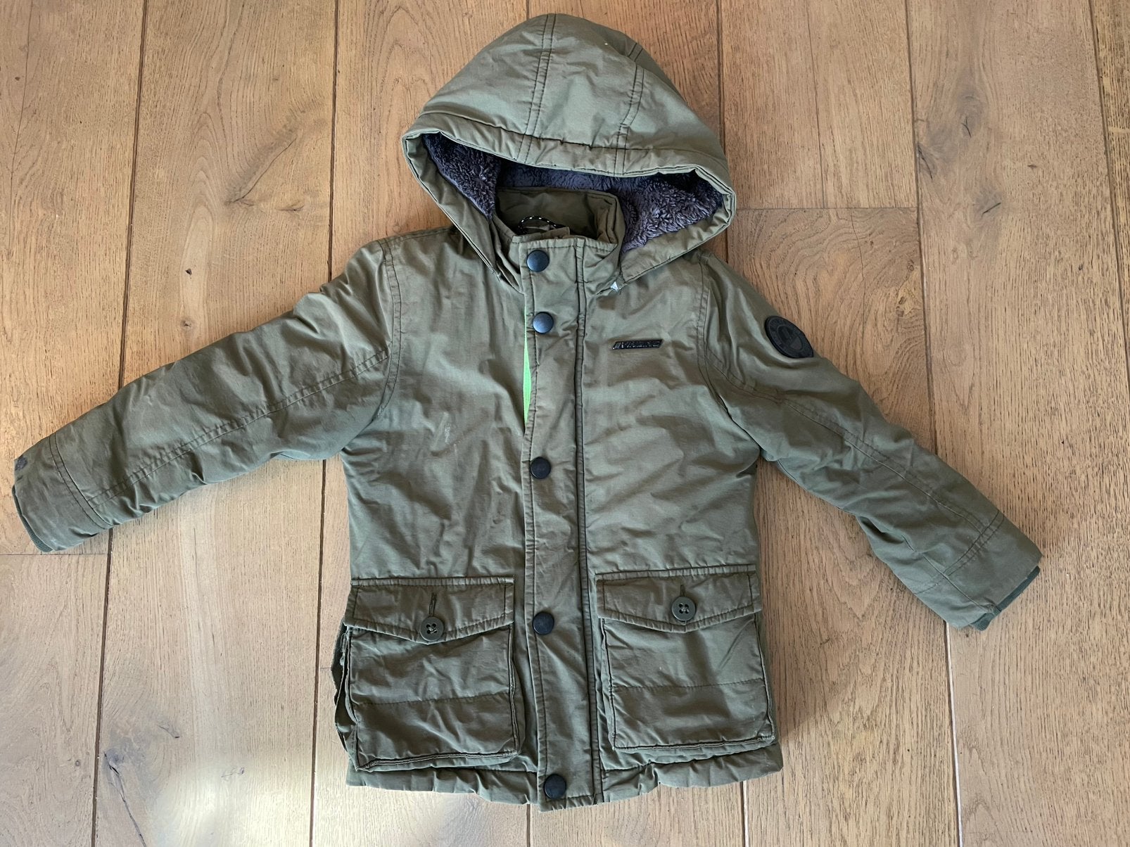 Vingino winterjas groen maat 116, Ophalen of Verzenden, Gebruikt, Jongen, Jas