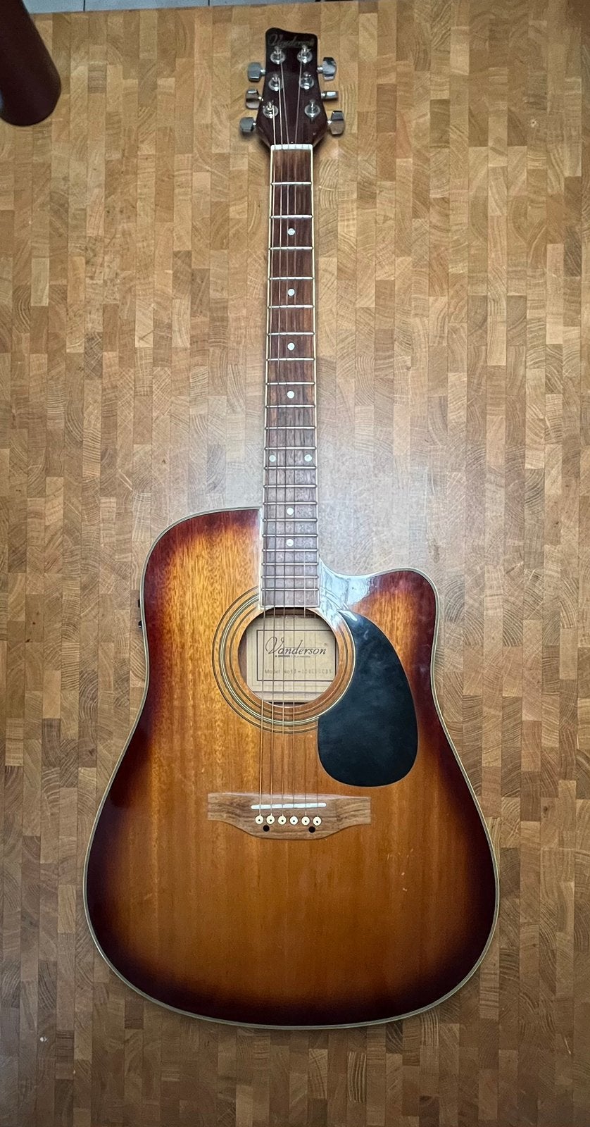 Vanderson vs-250 semi akoestische western guitar, Muziek en Instrumenten, Snaarinstrumenten | Gitaren | Akoestisch, Ophalen, Gebruikt