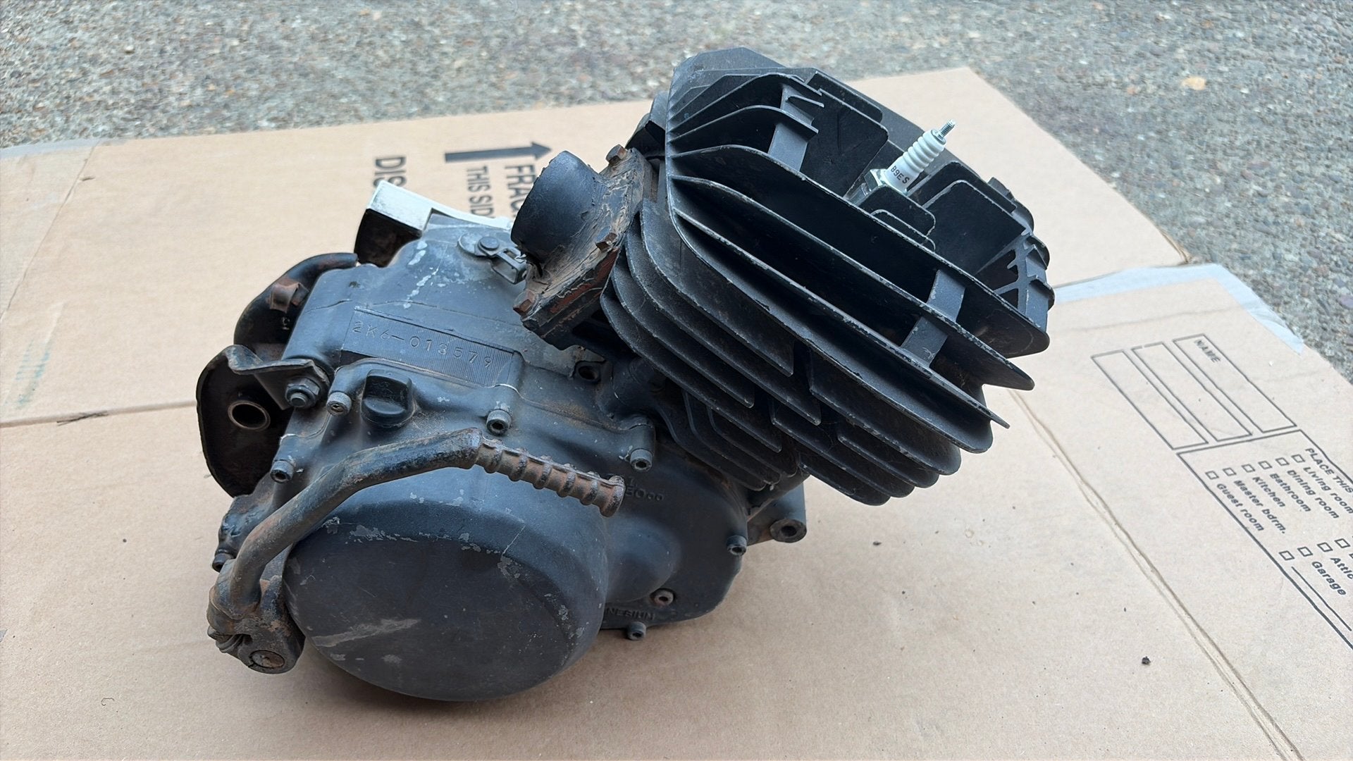 Motorblok Yamaha YZ125 1977 (2K6), Ophalen, Onbekend, Yamaha, Gebruikt