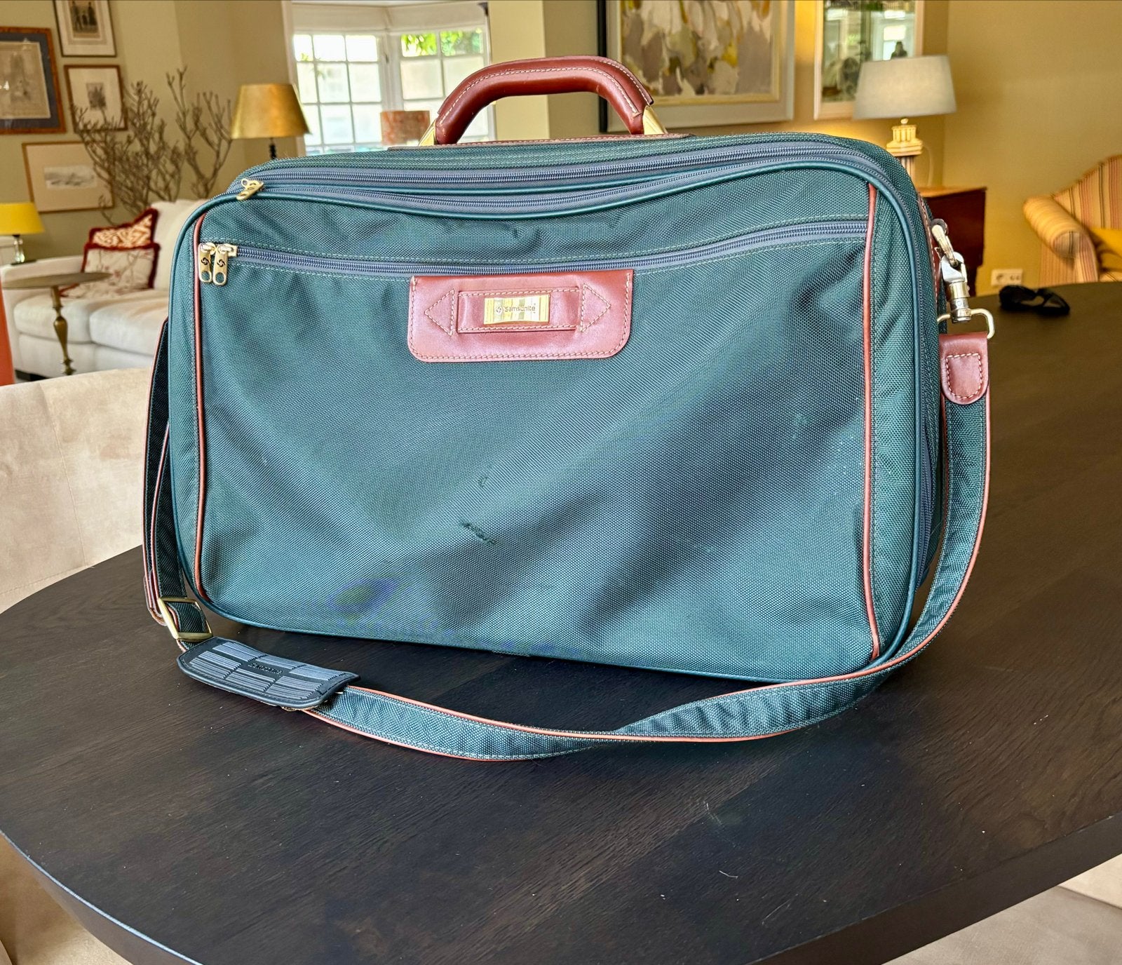 Samsonite Kledingtas/Reistas - Donkergroen, Ophalen, Gebruikt, 20 tot 30 cm, 60 tot 80 cm