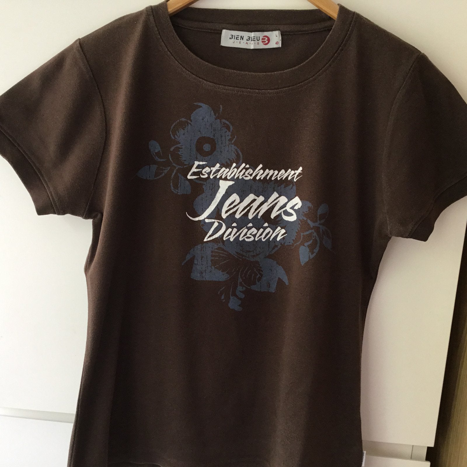 D.bruin shirt van BIEN BLEU, Maat 38/40 (M), Bruin, Ophalen of Verzenden, Zo goed als nieuw