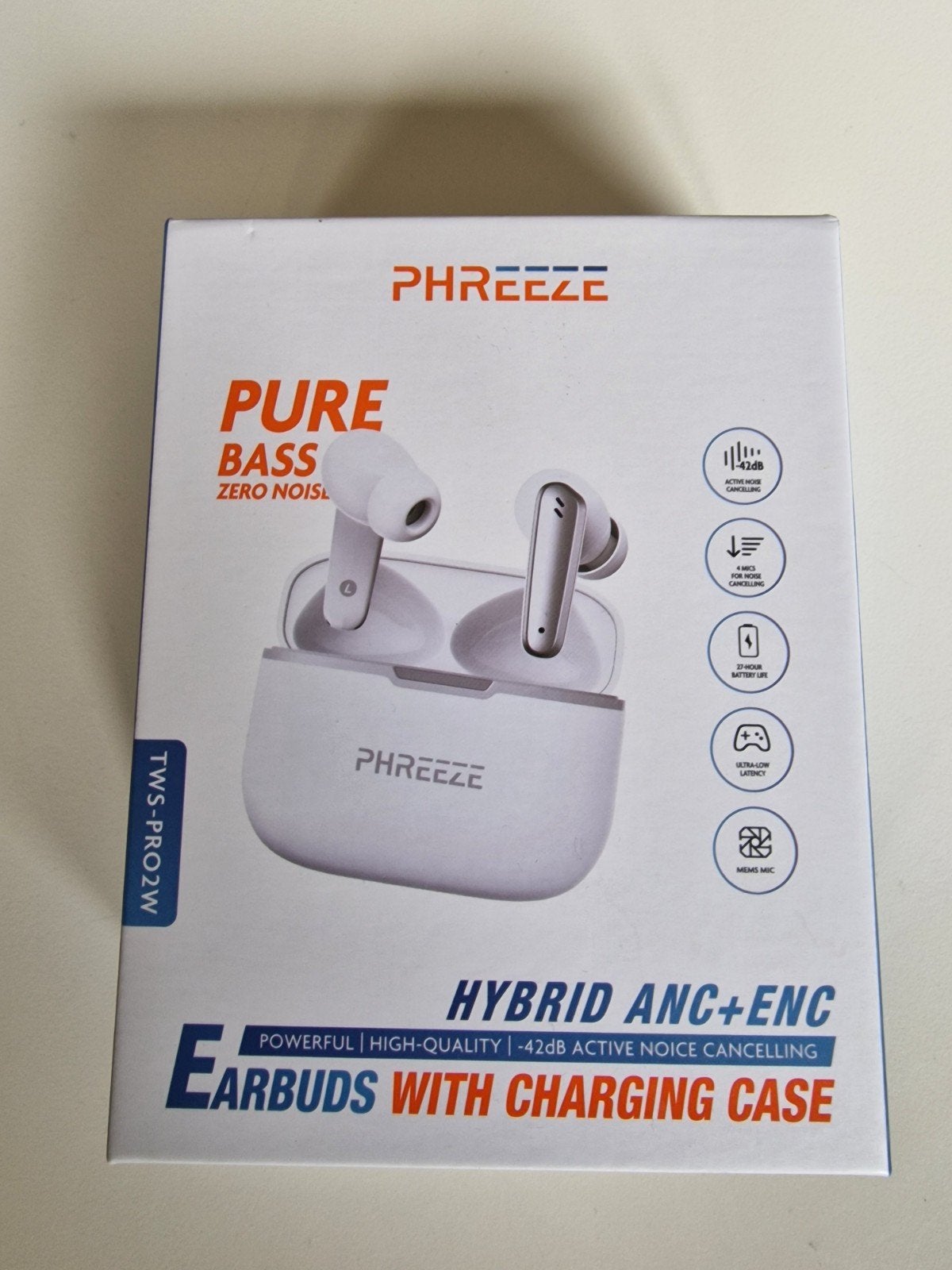 PHREEZE PHR-203 In-ear Oordopjes met Noise-cancelling Wit, Audio, Tv en Foto, Koptelefoons, Overige merken, In-ear, Nieuw, Ophalen of Verzenden