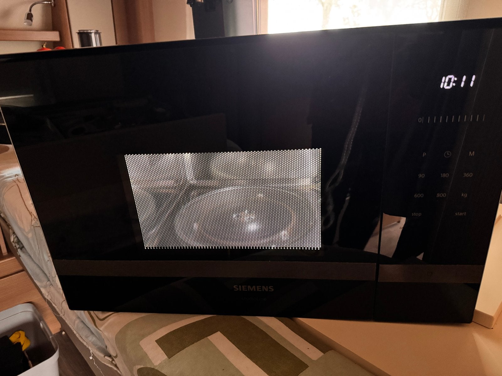 Siemens studioline inbouwmagnetron., Witgoed en Apparatuur, Ophalen, Inbouw, Draaiplateau, 45 tot 60 cm