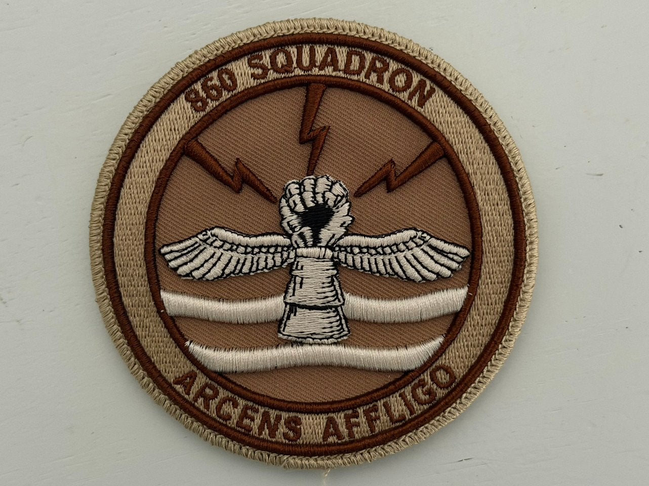 Patch RNLAF MLD 860 SQN, Ophalen of Verzenden, Luchtmacht, Nederland, Embleem of Badge