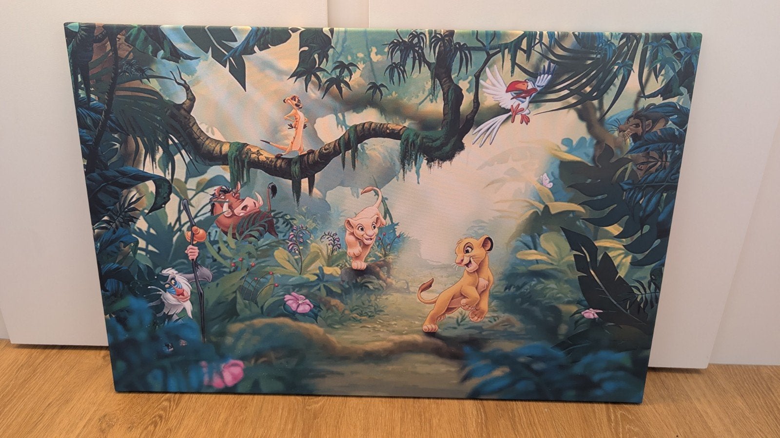 Lion King canvas schilderij 90x 60 cm, Ophalen, Overige figuren, Zo goed als nieuw, Overige typen