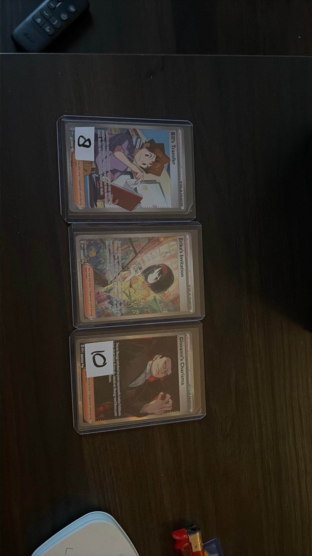 Pokémon kaarten: Bill's Transfer, Erika's Invitation, Giovan, Ophalen of Verzenden, Zo goed als nieuw, Meerdere kaarten