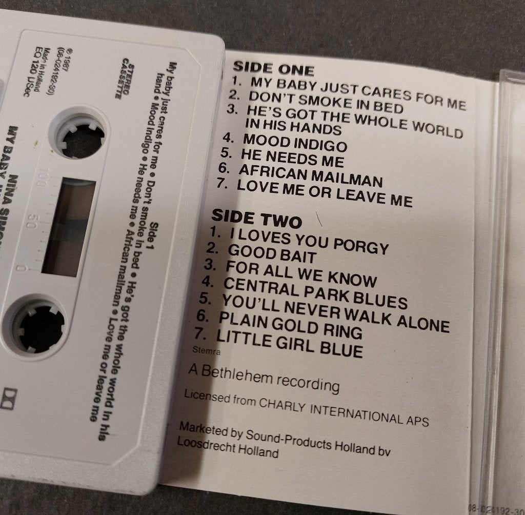 Nina Simone CASSETTE My Baby Just Cares For Me, Verzenden, 1 bandje, Origineel, Nina Simone