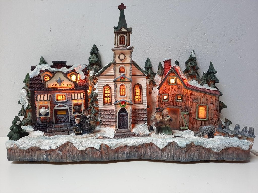 Verlichte Kerststraat, Diversen, Kerst, Ophalen of Verzenden, Zo goed als nieuw