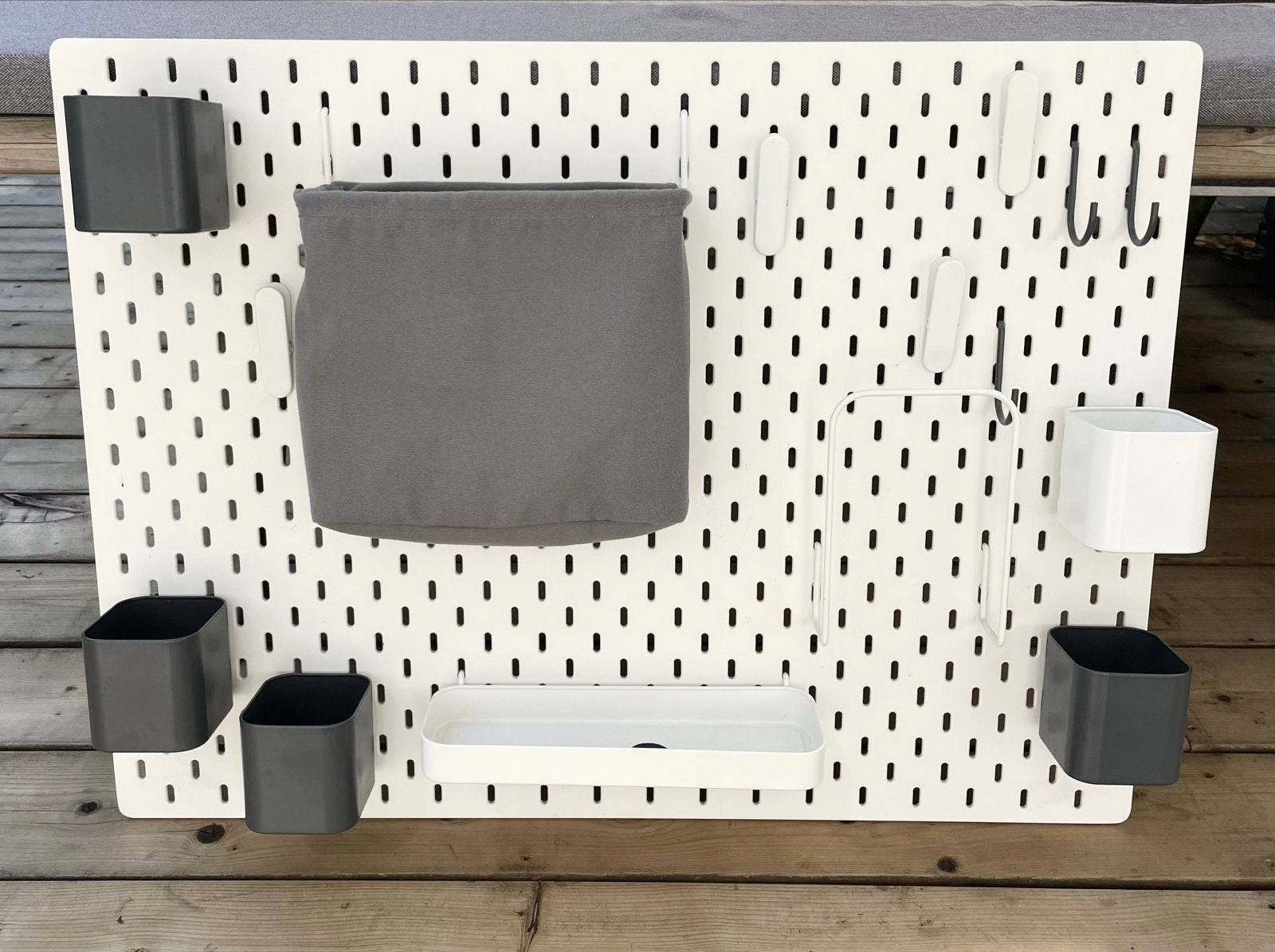 IKEA SKÅDIS Opbergbord met accessoires, Ophalen, Zo goed als nieuw