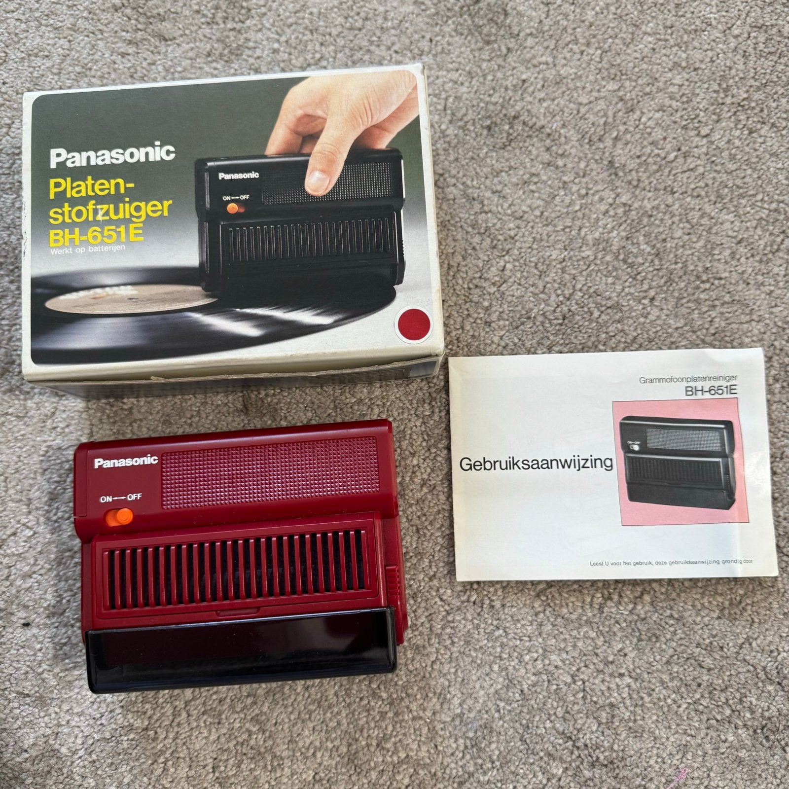 Panasonic Platenstofzuiger BH-651E - Vintage Platenreiniger, Ophalen of Verzenden, Gebruikt, Platenspeler-onderdeel, Overige merken