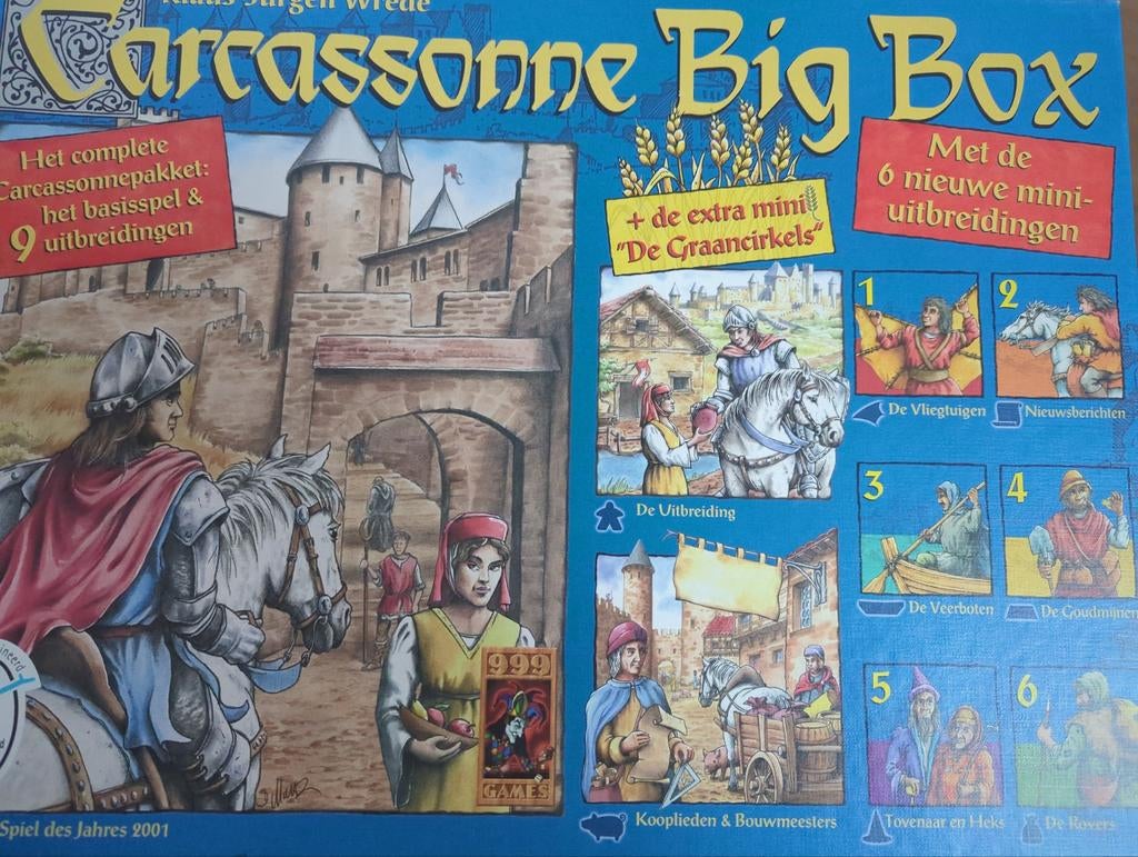 Carcassonne Big Box - Basisspel & 9 Uitbreidingen, Ophalen of Verzenden