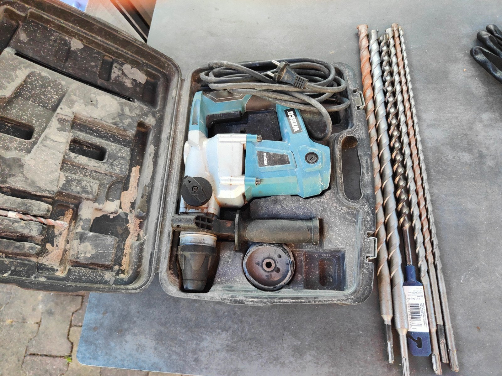 pneumatisch boorhamer Wesco, Doe-het-zelf en Verbouw, Gereedschap | Boormachines, Ophalen, Gebruikt, Boor- en/of Breekhamer, Klopboormechanisme
