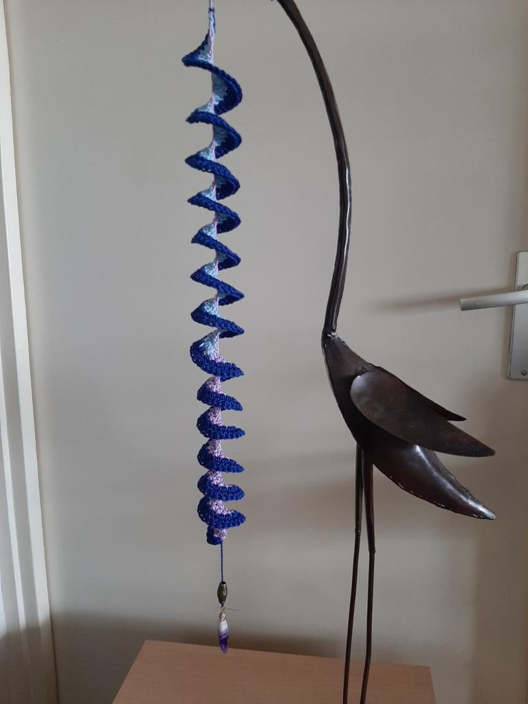 Gehaakte Windspinner met Amethist Hanger, Ophalen of Verzenden