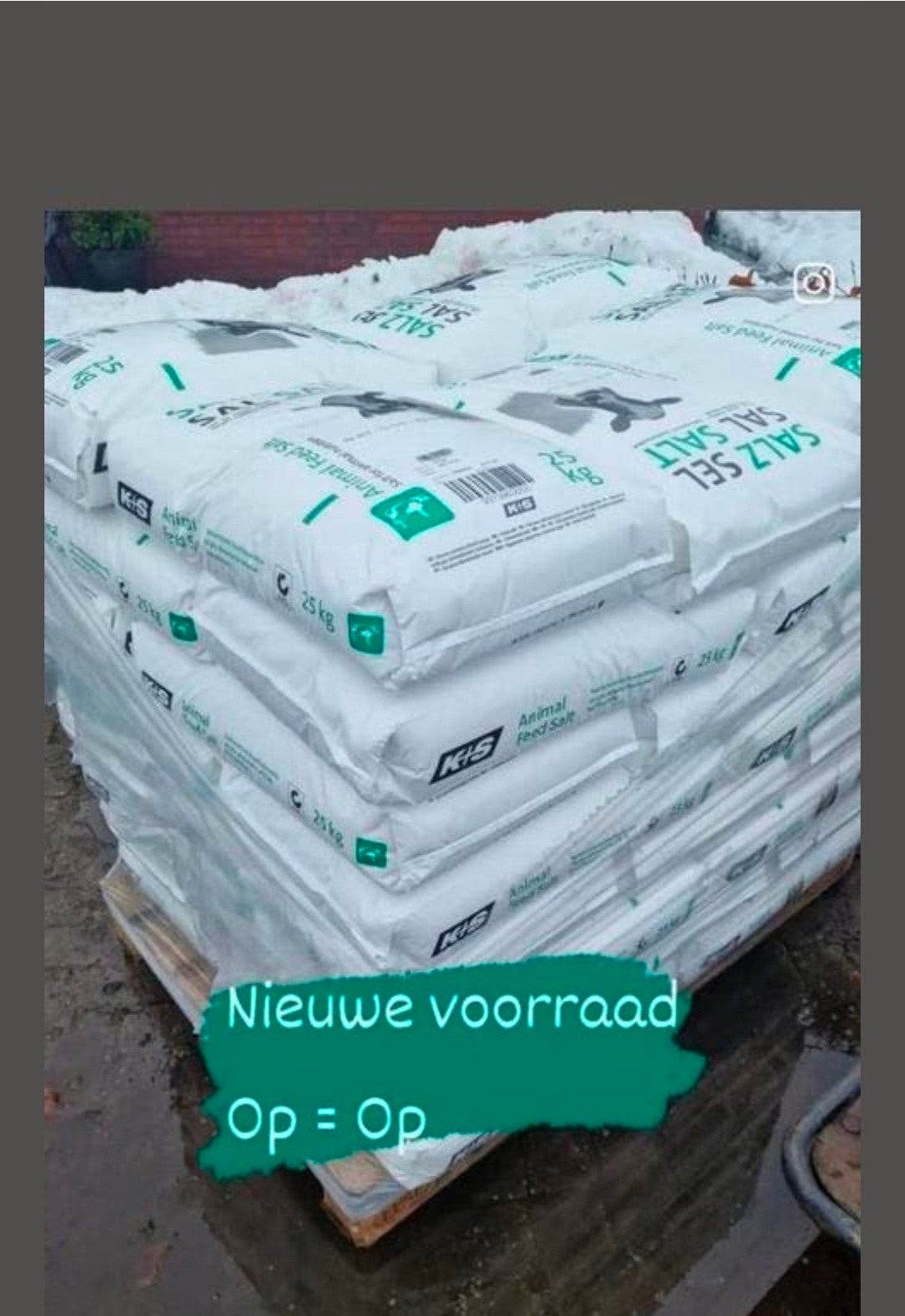 25kg zakken Zout, Ophalen, Nieuw