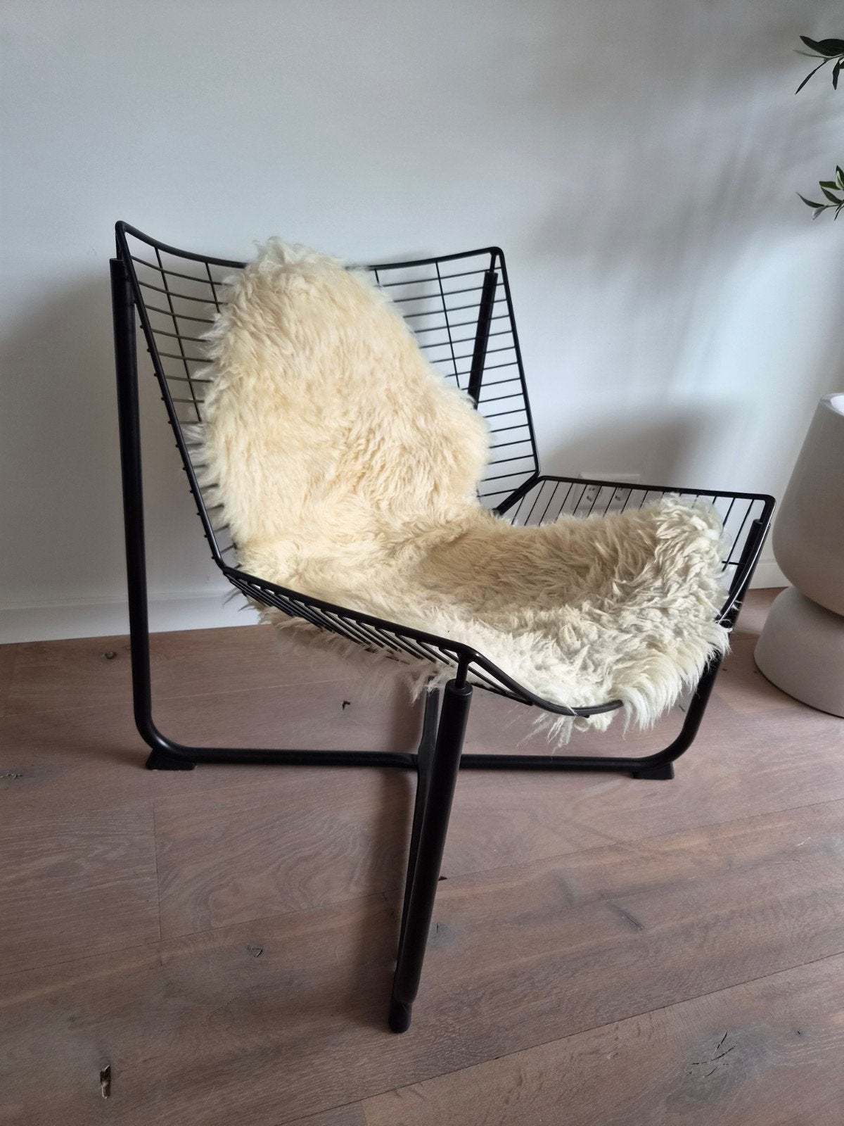 Ikea Skalboda fauteuil - Zwart draadstaal, Ophalen, Modern, minimalistisch, industrieel, 75 tot 100 cm, Zo goed als nieuw