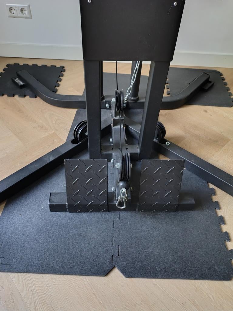 Kabelstation/dual pulley, squat bench/dip rack, Ophalen, Gebruikt, Krachtstation