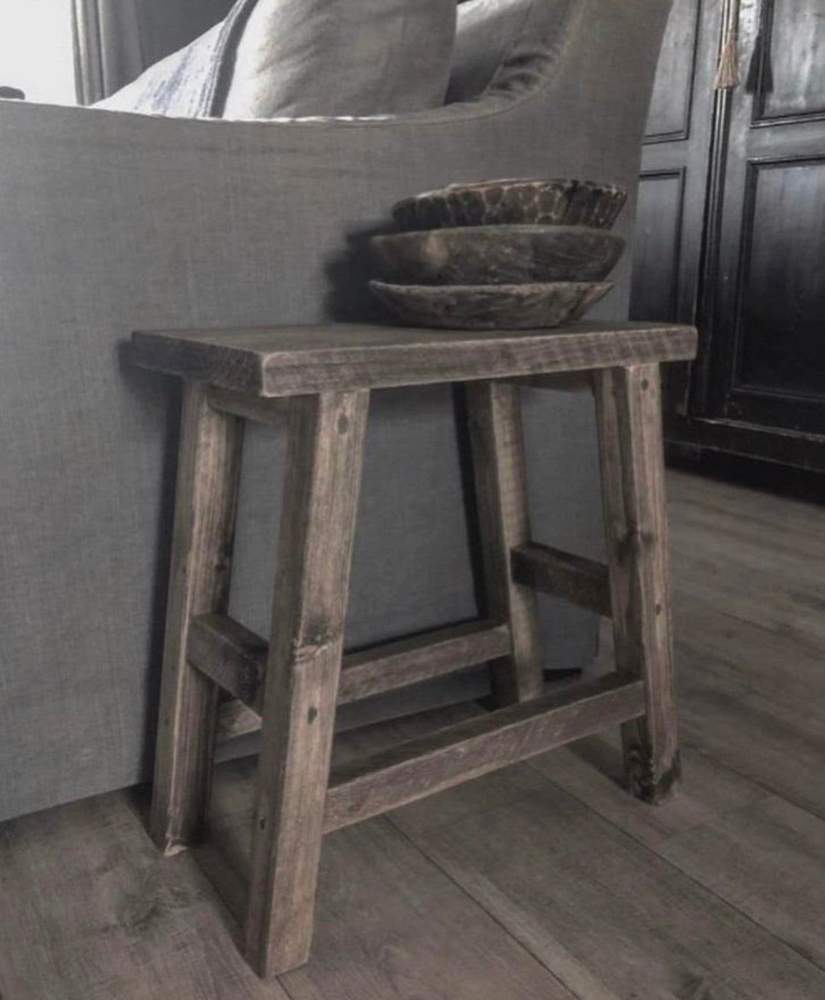 ~Stoer Sober Landelijk Houten Bankje/Krukje~, Huis en Inrichting, Ophalen of Verzenden, Nieuw