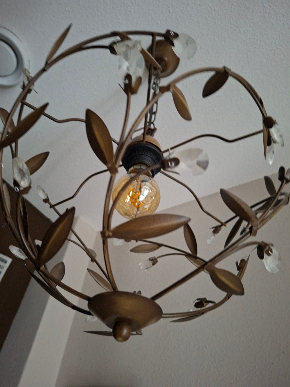 mooi lamp bruin met soort steentjes, Ophalen of Verzenden, Zo goed als nieuw