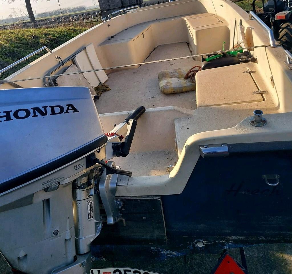 Boot Nicki 440 met Honda 15 pk buitenboordmotor, Ophalen, Gebruikt
