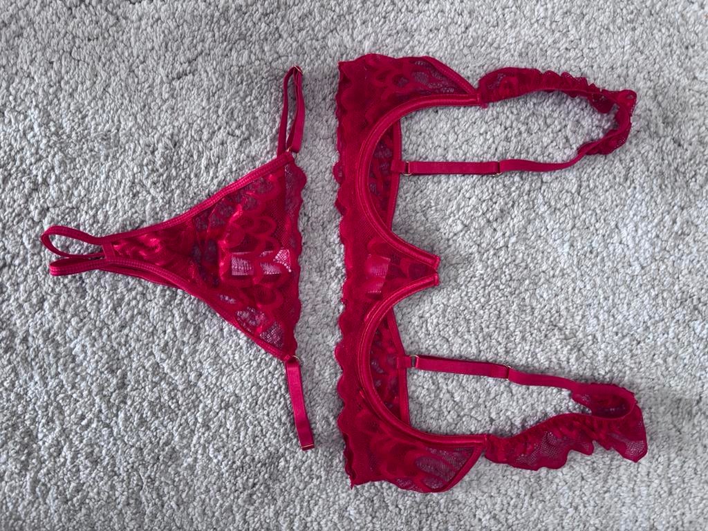 Rode kanten lingerie., Verzenden, Rood, Body of Korset