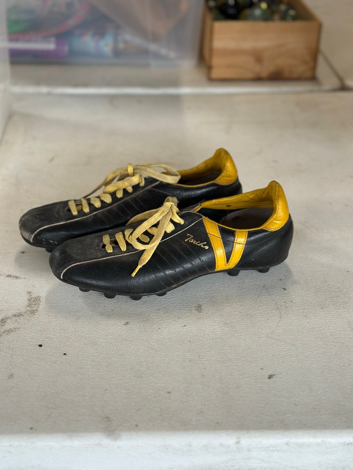 Vintage Torch voetbalschoenen - Maat 38, Ophalen of Verzenden, Gedragen, Maat 38/40 (M), Zwart