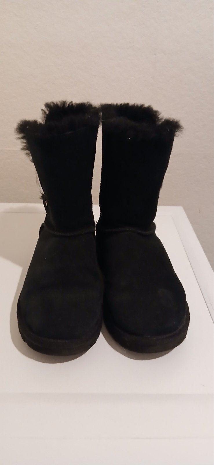 Zwarte UGG laarzen met knoop - Maat 37, UGG, Verzenden, Zwart, Lage of Enkellaarzen