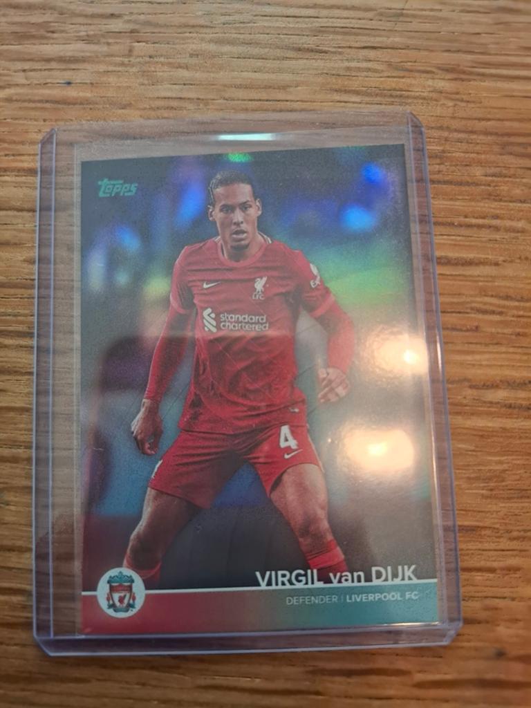 Virgil van Dijk Topps Chrome kaart - Liverpool FC (055/150), Ophalen of Verzenden, Zo goed als nieuw, Buitenlandse clubs, Spelerskaart
