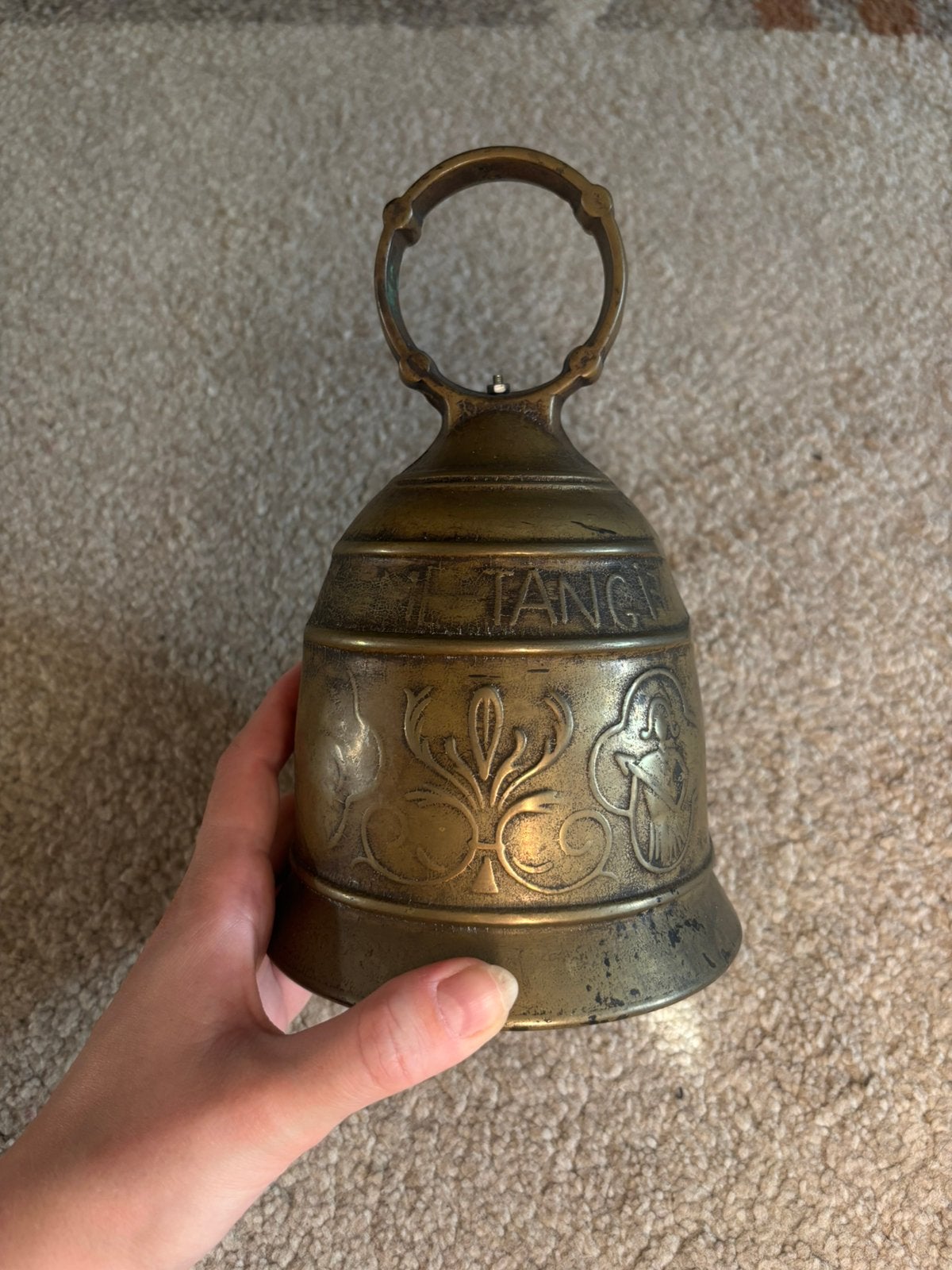 Antieke metalen bel, Ophalen of Verzenden