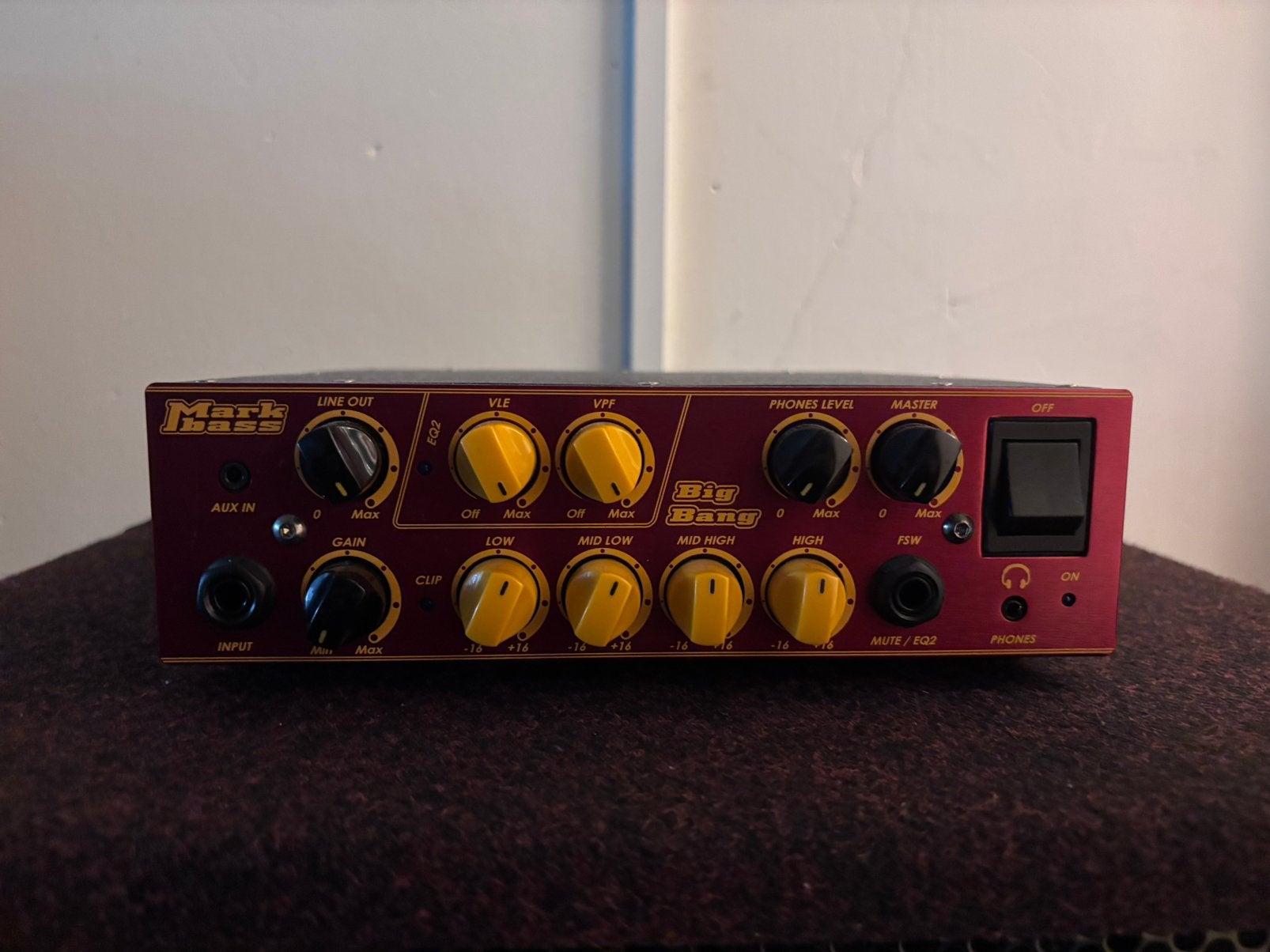 Te koop: Markbass Big Bang met draagtas., Ophalen, Zo goed als nieuw, 100 watt of meer