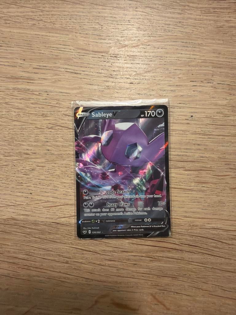 Sableye V Pokémon Kaart 120/202 - Zo goed als nieuw, Ophalen of Verzenden, Zo goed als nieuw, Losse kaart