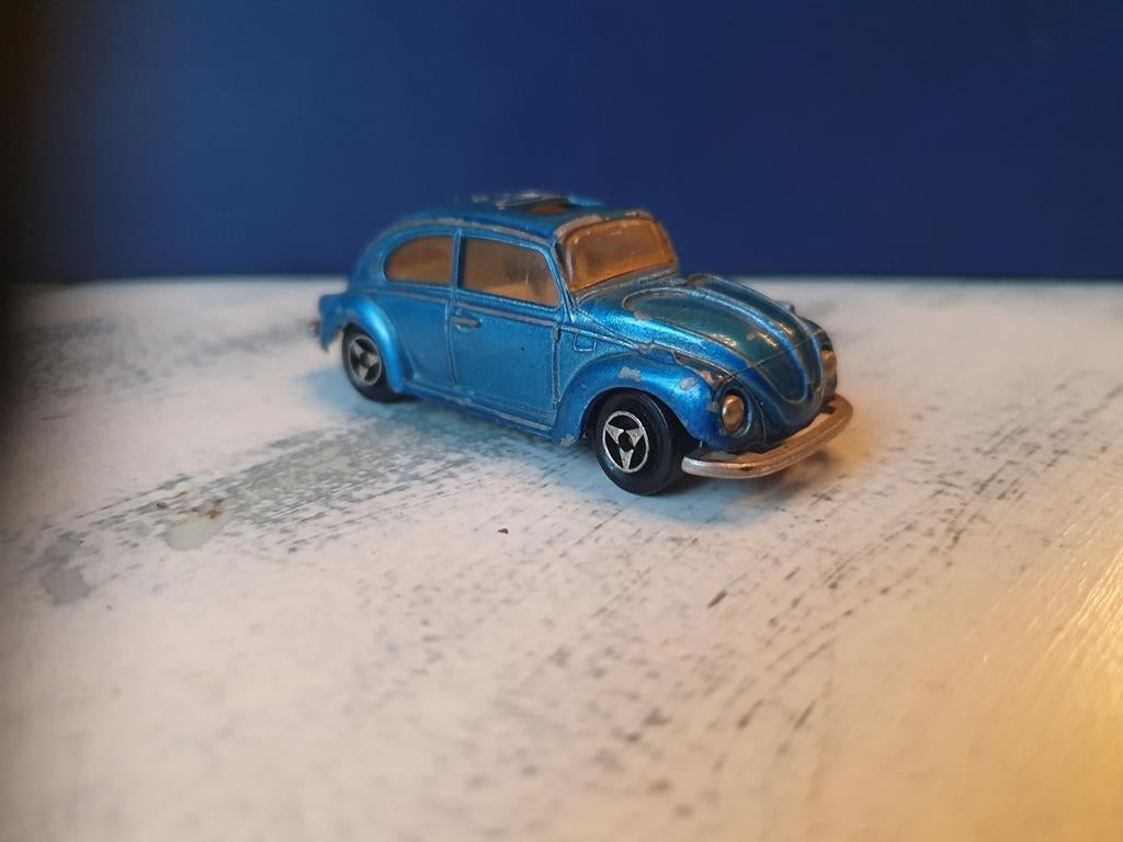 Majorette VW Kever 1303 blauw, Ophalen of Verzenden