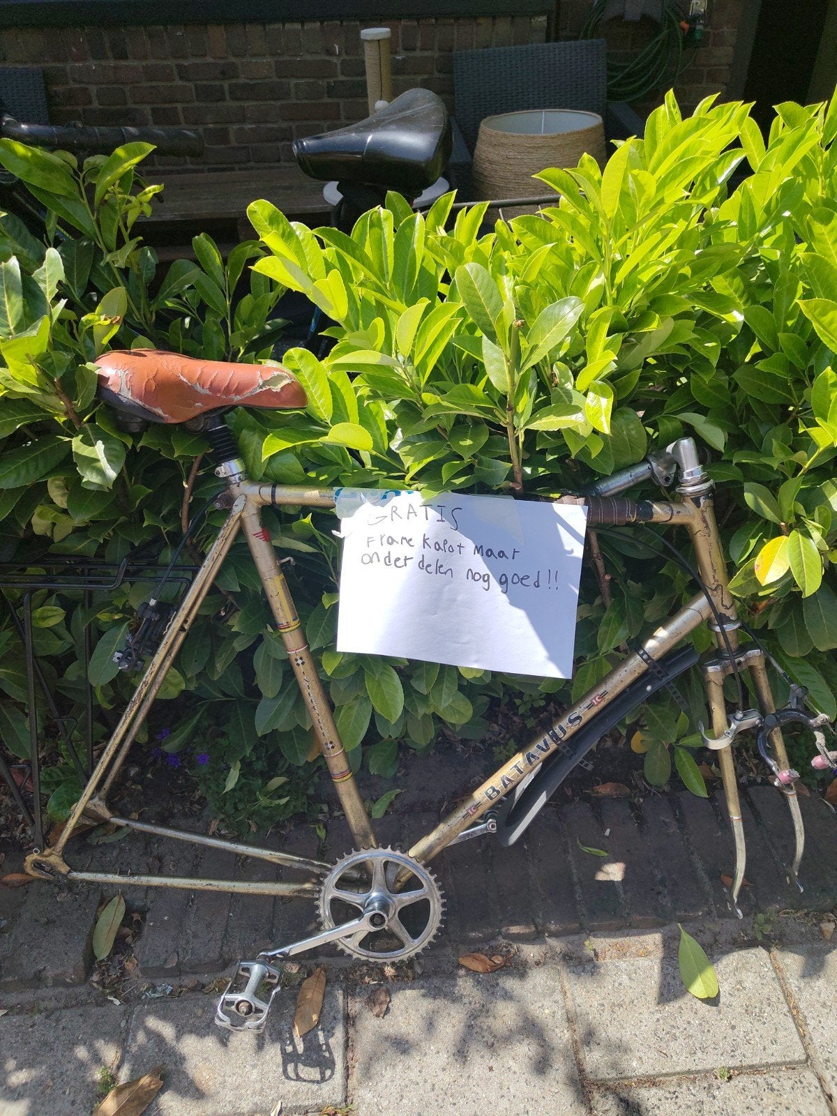 Batavus fietsframe met onderdelen - Gratis af te halen, Fietsen en Brommers, Fietsonderdelen, Ophalen of Verzenden, Frame