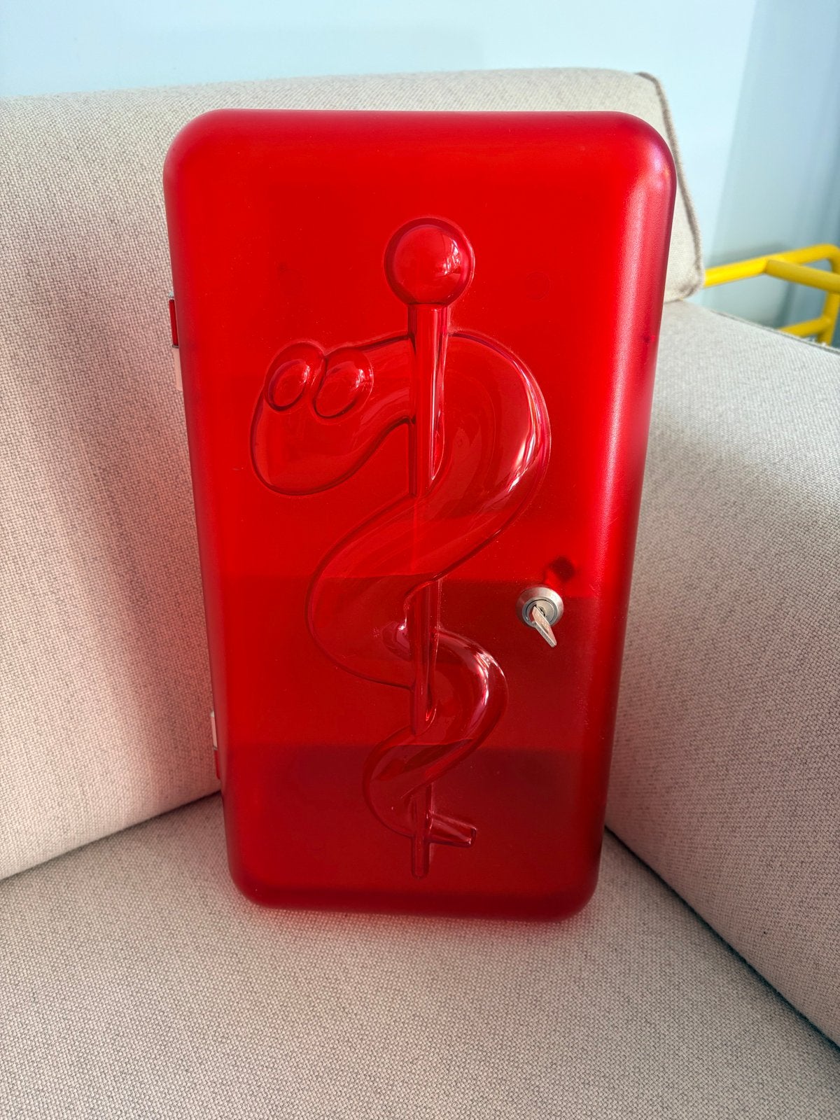 Koziol Medicijnkast Dr. K - Rood & Wit, Vintage Design, Ophalen, Vintage, Kunststof, Zo goed als nieuw