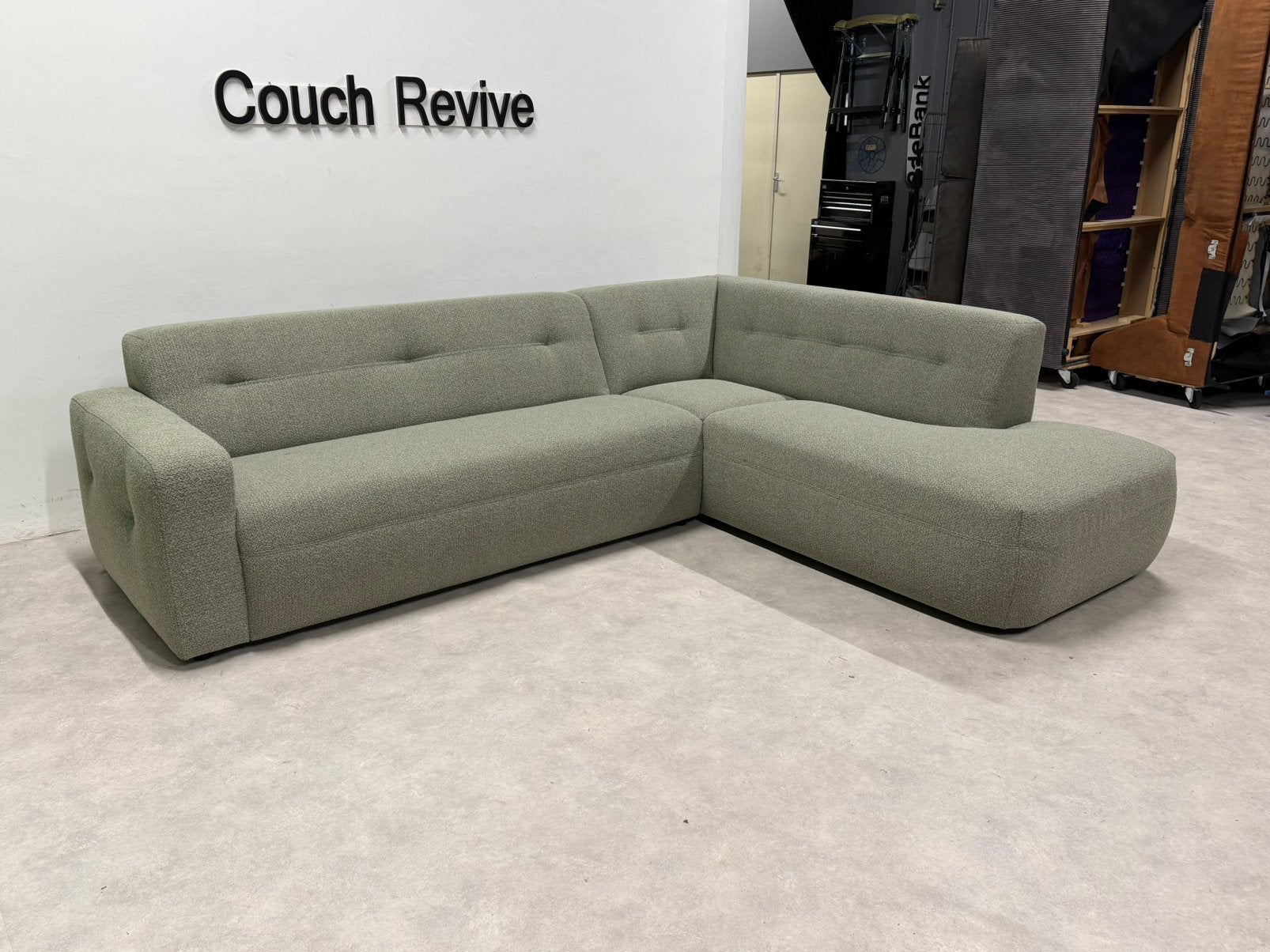 Feelings Linares Groene Hoekbank 290-230 | Gratis levering, 250 tot 300 cm, -, Verzenden, -