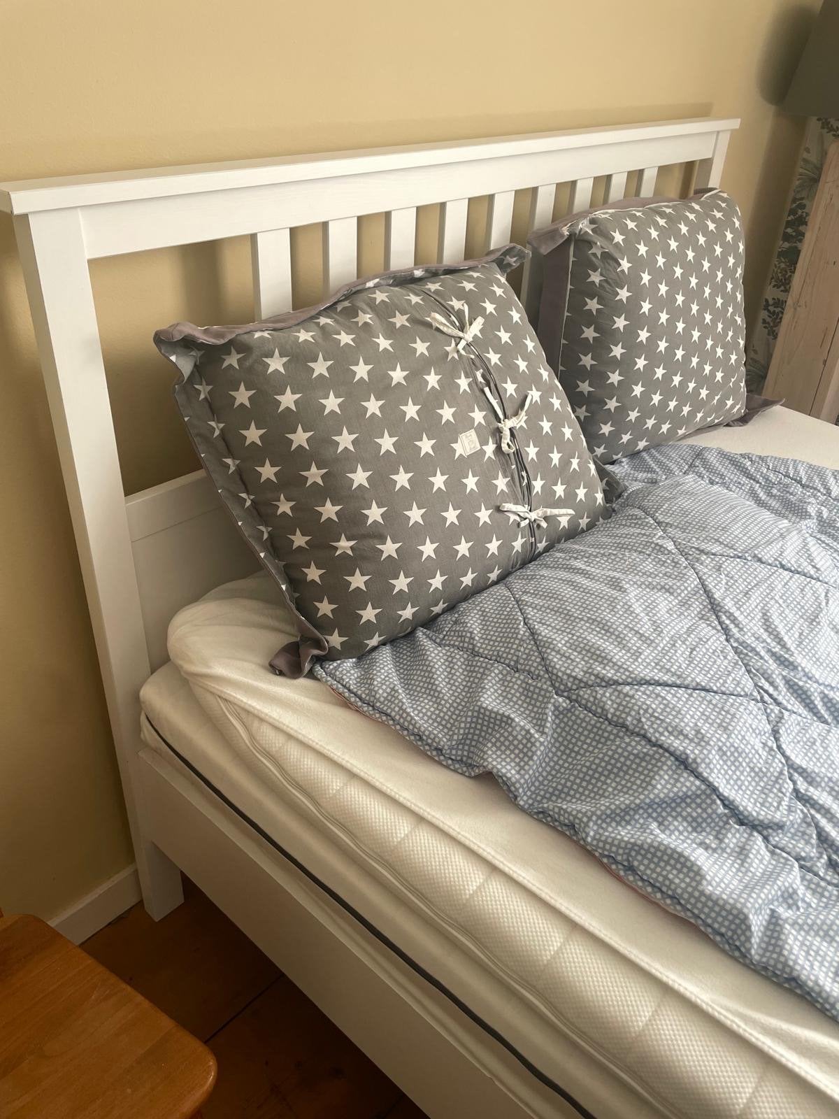 Wit houten bedframe 160x200  (Hemnes IKEA) met lattenbodems, Ophalen, Eenpersoons, Wit, Zo goed als nieuw