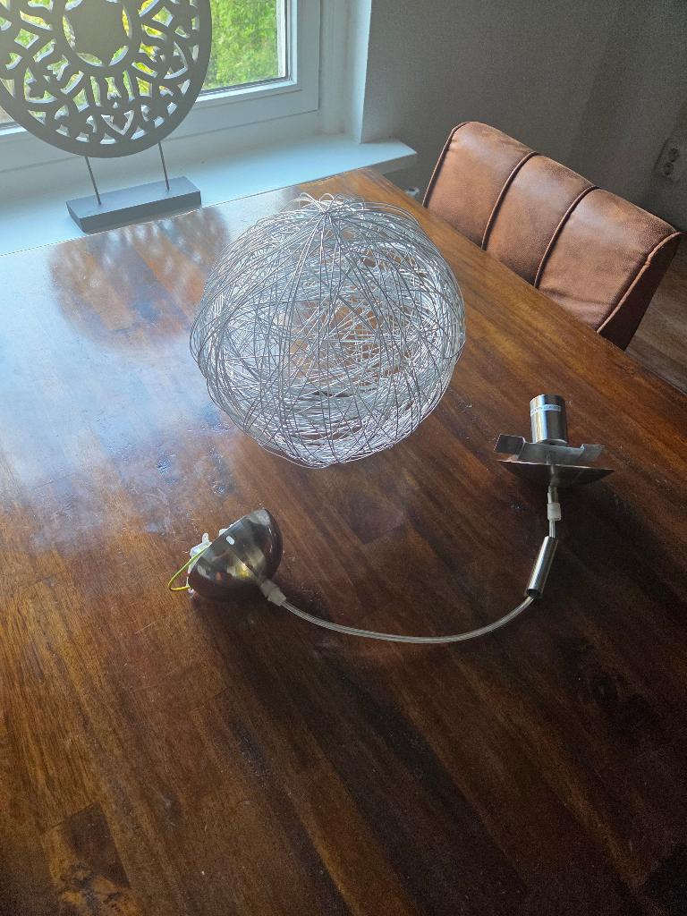 Kenwell Design zilverdraad plafondlamp, Ophalen of Verzenden, Gebruikt, Metaal, Modern