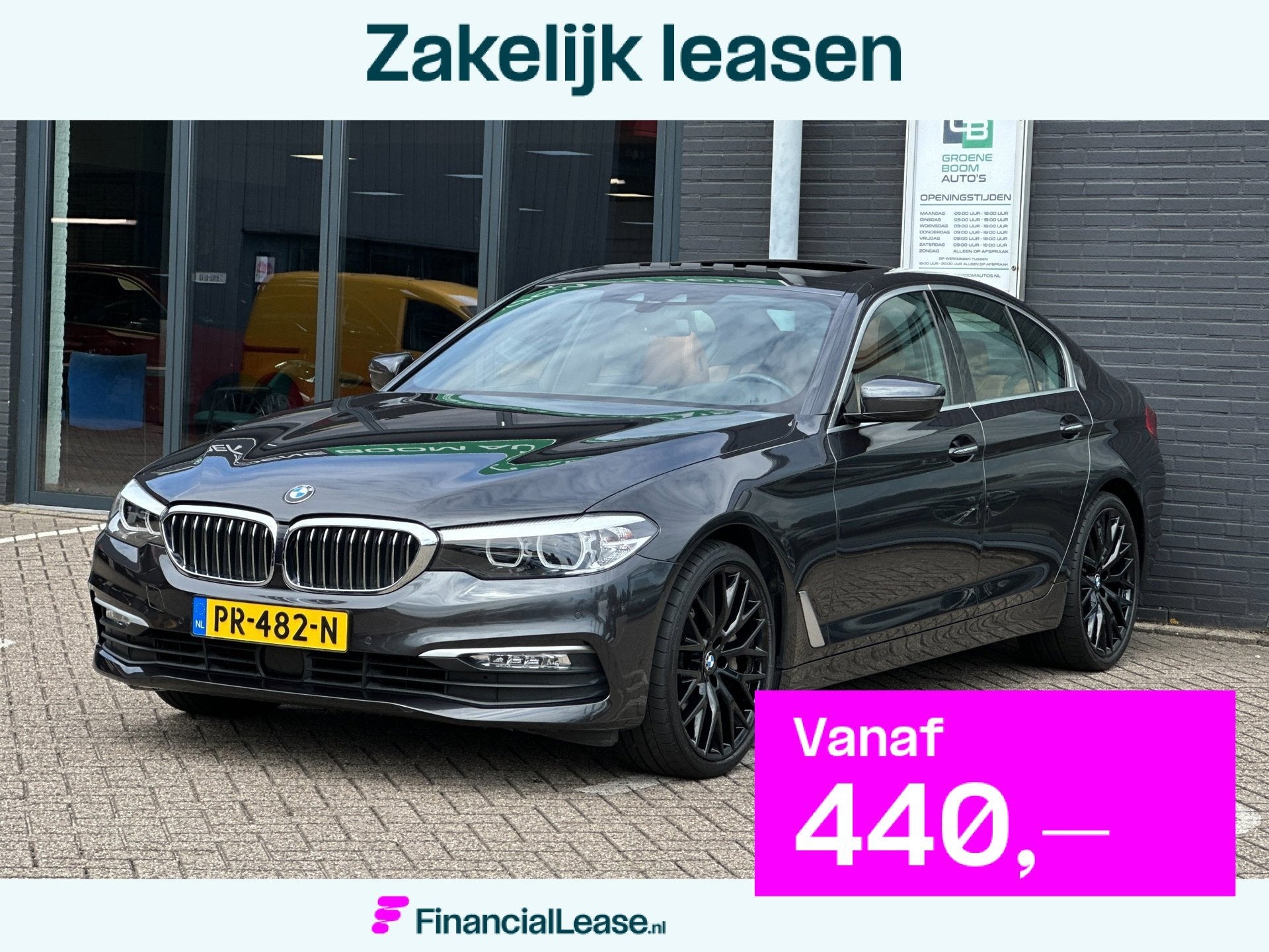 BMW 5-serie 540i Executive/2E EIG/CAMERA/LEDER/NAVI/NL-AUTO, Automaat, Gebruikt, Euro 6, 2000 kg