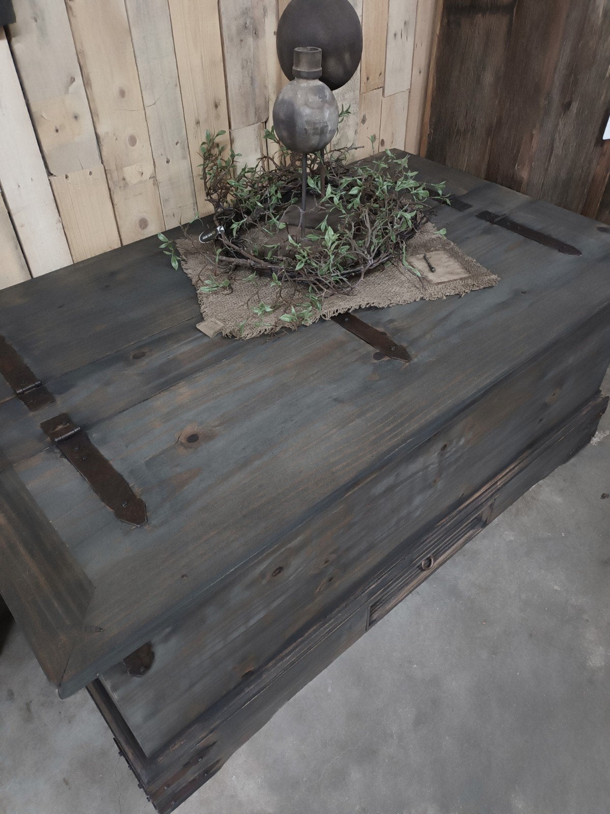 Driftwood Salontafel Kist, Gebruikt, 50 tot 100 cm, 100 tot 150 cm, Landelijke, Industriële, Bohemian